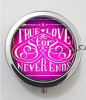 BlackKey A True Love Story Never Ends 3-Compartment Decorative Pocket Gift Box Case Organizer for Pill, Color 1 -571