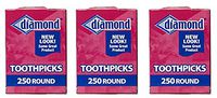 Diamond Round Toothpicks, Pack of 750