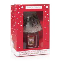 Yankee Candle Set RED Apple Wreath Small JAR and Shade