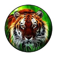 HotSaleStore Sticker Seals 48 Tiger!! Envelope Seals Labels Stickers 1.2" Round