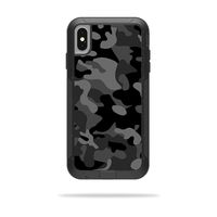 MightySkins Skin Compatible with OtterBox Pursuit iPhone Xs Max Case - Black Camo | Protective, Durable, and Unique Vinyl Decal wrap Cover | Easy to Apply, Remove, and Change Styles | Made in The USA