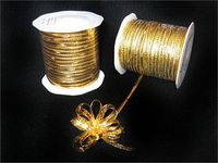Gold 4mm-wide thin Pull Bow String Ribbon 100 Yard gift wrapping favor decorating