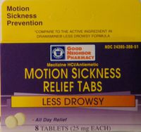 GNP Motion Sickness Relief Tabs (8 Tablets)