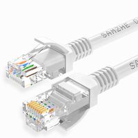 SAMZHE Ethernet Cable, 1.5ft Heavy-Duty CAT.6 RJ45 UTP LAN Cable High Speed Gigabit Network Patch Cord (White)