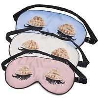 Silk Eye Sleep Mask Soft Sleeping Mask with Adjustable Elastic Strap Sequin Eyelashes Blindfold Comfort Eye Shade Cover for Kids Girl Women Men