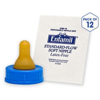 Enfamil Standard-Flow Soft Nipple, Latex Free, Ready to Use Pack of 12