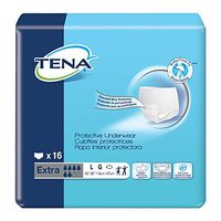 TENA Protective Underwear Extra, Large (45-58 Inch Waist/Hip) 72347 (Formerly 72346) - Pack of 16