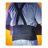 Mesh Industrial Back Support Black With Suspenders, Medium