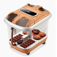 Automatic Double Foot Tub Massager, Electric Foam Basin, Foot Bath Heating Foot Warmer Home, Foot Bath with 6 Pressure Node Rollers and Remote Control