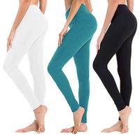 High Waisted Leggings for Women - Soft Athletic Tummy Control Pants for Running Cycling Yoga Workout - Reg & Plus Size (3 Pack Black,Turquoise,White, Extra Size (US 24-32))