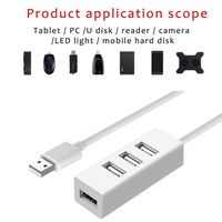 Halffle USB 2.0 with 4-Port Mobile Hard Disk High-Speed Hub Mini Socket,Portable Data for iMac Pro,Hub Notebook PC, Laptop
