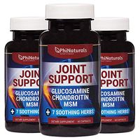 Extra Strength Natural Joint Support – 60 Count (Pack of 3) with Glucosamine Chondroitin Sulfate MSM & Turmeric – for Pain Relief Flexibility Shoulder Knee – Arthritis, Aches & Pains – Made in USA