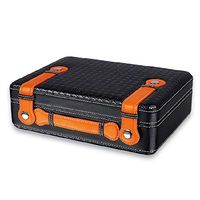 YXF-Cigar Humidors Cigar Box, 30-Pack Portable Cedar Wood Cigar Humidor, Leather Moisturizing Box Moisturizing Cabinet Gift Box with Moisture Meter Moisturizing Device, Size: 27x20x8.5cm