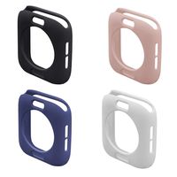 UKCOCO Compatible Apple Watch 4 Case, 4 Pack Ultra Slim Candy Color Soft Silicone Rubber Cover TPU Shell Protective Bumper Edge Protector Compatible Apple iWatch Series 4 Size 40MM