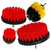 HIFROM Drill Brush -2" 3" 4" 5" Power Drill Attachment Medium Stiffness Bristles Scrubbing Scrubber Cleaning Kit for Kitchen Cabinets Counters Linoleum Bathroom Shower Tile Porcelain