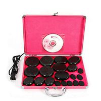 20 PC Basalt hot Stone Set - (Hot Rocks) Massage Stones kit with Heater Box US Stock