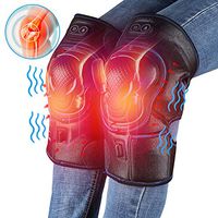 Massaging Heated Knee Brace Wrap Support, Wireless Rechargeable Heat Therapy Heating Pad Massager Physiotherapy Heat And Vibration Massage for Joint Pain, Arthritis Meniscus Pain Relief for Parent,Bla