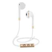 Sentry Bluetooth Wireless Stereo Earbuds with Mic - White with Gold