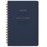 AT-A-GLANCE 2019-2020 Academic Year Weekly & Monthly Planner, Small, 5-1/2" x 8-1/2", Signature, Navy (YP200A20)