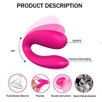 U-Shape Couples Pleasure Toys with Vibratiing and Stimulating, Silicone Sexy Toystory for Adult Women&Men Waterproof Bullet Vibrantor,T Shirt
