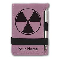 Mini Notepad, Radioactive Symbol, Personalized Engraving Included (Pink)