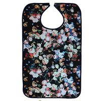 YOMIUP Adult Bib Apron Mealtime Protector Waterproof Detachable Pocket Bib Washable with Crumb Catcher