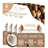 Dr. Entre's Foot Peel Mask | 4 Coconut Pairs | Baby Soft Feet in Just 7 Days, Exfoliating Callus Remover
