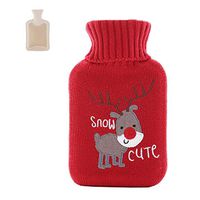 1L Cute Hot-Water Bottle Water Bag Water Injection handwarmer Pocket Elk