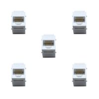 Dasunny 5Pcs Cat6 Keystone RJ45 Couplers Keystone, Female to Female, White