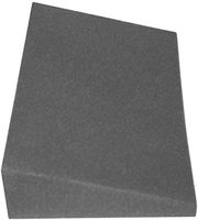 Deluxe Comfort Stress Wedge Cushion Firmer, 18" x 12" x 1"- 4" Rise, Grey