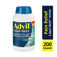 Advil Liqui-Gels Minis Pain Reliever and Fever Reducer, Ibuprofen 200mg, 200 Count, Fast Pain Relief