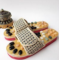 Natural pebbles massage shoes home slippers health shoes , 2 , 42-43