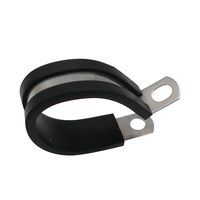 1" Cable Clamp Stainless Steel Insulated Rubber Cushioned - Cable Clamp, Pipe Clamp, Hose Clip, Line Clamp and Wire Clamp (12 Pack)