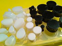 AlenkaD. 2in1 Silicone Resin Mold Teardrop Ear Gauges, 16mm to 20mm, Jewelry Casting