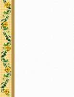 Elegant Yellow Floral Stationery Printer Paper 26 Sheets