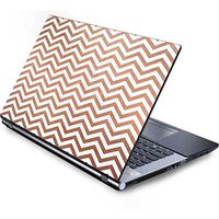 Skinit Decal Laptop Skin for Generic 17in Laptop (15.2in X 9.9in) - Officially Licensed Originally Designed Rose Gold Chevron Design