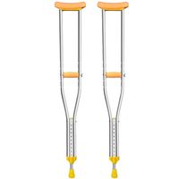TLANG WALKER Aluminum Alloy Underarm Crutches Anti-Skid Shockproof Telescopic Height Adjustable Portable Suitable for The Elderly 1 Pair (Size : 1.2-1.5 m)