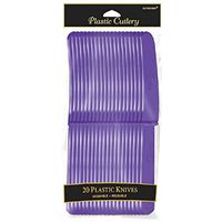 Amscan 4548.25 Plastic Premium Knives, 9.2 x 4, Purple