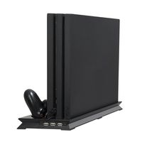 Beststar Vertical Stand for PS4 Pro with Cooling Fan, Controller Charging Station for Sony Playstation 4 Pro Game Console, Charger for Dualshock 4 ( Not for Regular PS4/Slim ) #81197
