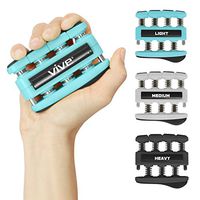 Vive Finger Strengthener (3 Pack) - Guitar Digit Exerciser - Hand Grip Workout Equipment for Musician, Rock Climbing and Therapy - Master Gripper Exercise Tool - Forearm Muscle Strengthening Kit