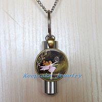 Ballet Fairy Stainless Steel Urn | Unisex Urn | Ballet Fairy Cremation Jewelry for Men | Mens Urn Jewelry | Urn Necklace | Ash Necklace | Urn Capsule