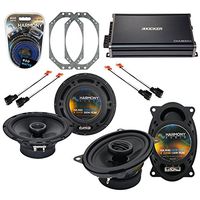 Compatible with Jeep Wrangler 1997-2006 OEM Speaker Replacement Harmony R46 R65 & CXA300.4 Amp (Renewed)