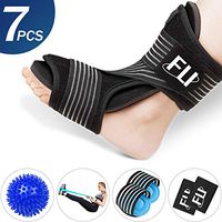 Plantar Fasciitis Night Splint Unisex Achilles Tendon Support Effective Relieve Pain from Heel Spur and Arch Foot Pain Adjustable Elastic Strap Spiky Massage Ball Arch Supports Tension Band