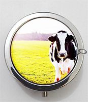 BlackKey Cow 3-Compartment Decorative Pocket Gift Box Case Organizer for Pill, Color 1 -2026