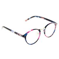 Cyxus Computer Blue Light Filter Vintage Retro Glasses, Anti Eye Strain Eyewear UV Headaches Lightweight Frame Eyeglasses TR90 (8065T15,Floral)