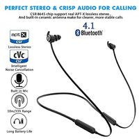 QSPORTPEAK Wireless Headphones, Best Bluetooth Earphones Noise Cancelling Sport IPX5 Waterproof HD Stereo Headset w/Mic, Secure-Fit in-Ear Earphones Magnetic Sweatproof Earbuds for Gym Running