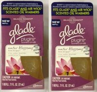 Glade Relaxing Moments PlugIns Scented Oil Refill, Water Blossoms, 2 Pack Special