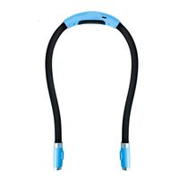 Rechargeable 4 LED Book Light,LED Hug Light,Neck Hug Reading Lights, Hands Free Flexible Arm,2 Flexible Soft Silicone Arms Comfortable Wear, Perfect for Bookworms Kids Crafts Knitting Travel or BBQ