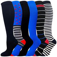 Compression Socks for Women & Men 6 Pairs 15-20 mmHg is Best for Graduated Athletic, Running, Travel, Flight, Nurses