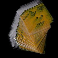 YAIKOAI 100 Pcs Cellophane Treat Bags, Resealable Cello Bags,Halloween Yellow Pumpkin Gifts Bags Plastic Bag Clear DIY Candy Cookies Birthday Party Craft Bags